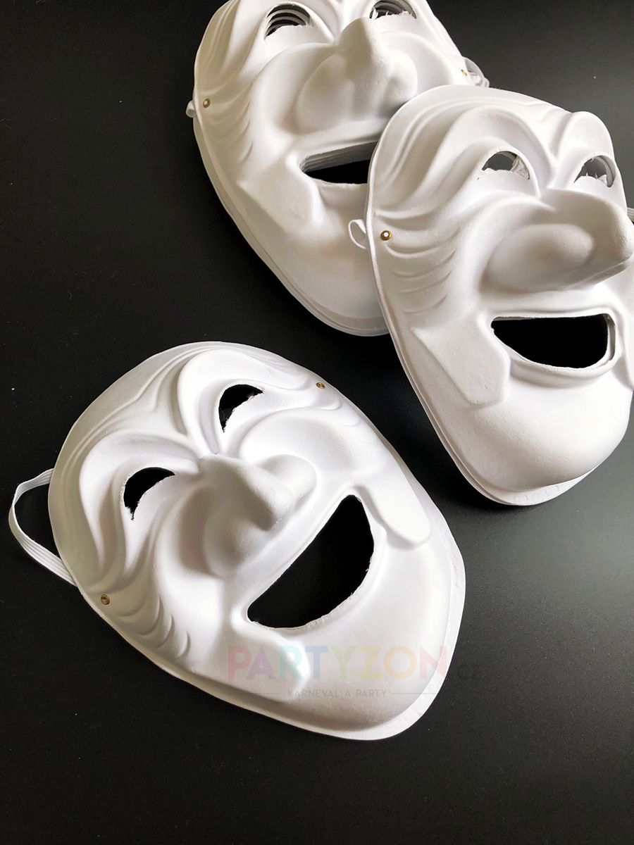 bila maska papirova sasek k vymalovani